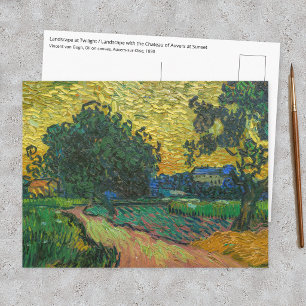Postal Vincent van Gogh - Paisaje al Crepúsculo