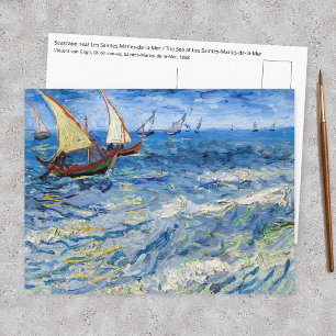 Postal Vincent van Gogh - Paisaje marino en Saintes-Marie