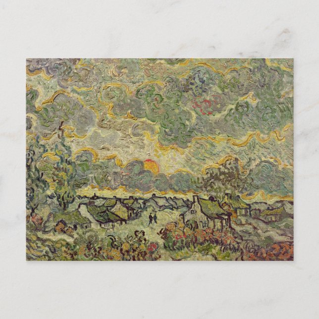 Postal Vincent van Gogh | Paisaje otoñal, 1890 (Anverso)