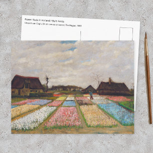 Postal Vincent van Gogh - Parterres de flores en Holanda