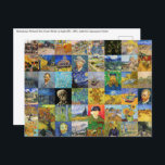 Postal Vincent van Gogh - Piquetas maestras del mosaico<br><div class="desc">Vincent van Gogh - Obra maestra,  Cuadrícula 6x6</div>