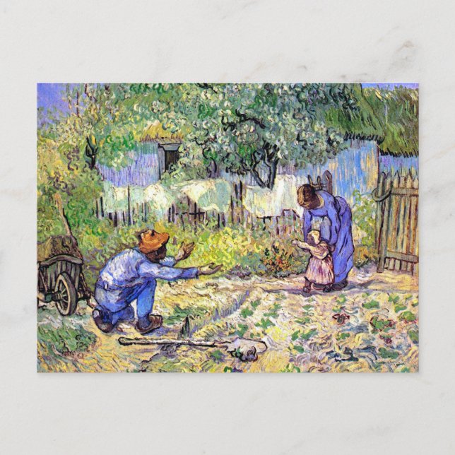 Postal Vincent Van Gogh - Primeros pasos - Arte del Día d (Anverso)