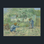 Postal Vincent van Gogh - Primeros pasos, después de Mill<br><div class="desc">Primeros pasos,  después de Millet por Vincent van Gogh,  1890. Óleo sobre lienzo.</div>