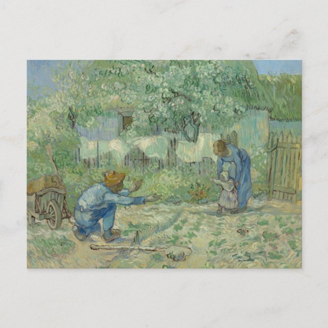 Postal Vincent van Gogh - Primeros pasos, después de Mill (Anverso)