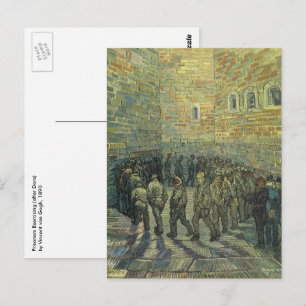 Postal Vincent van Gogh - Prisioneros ejercitándose