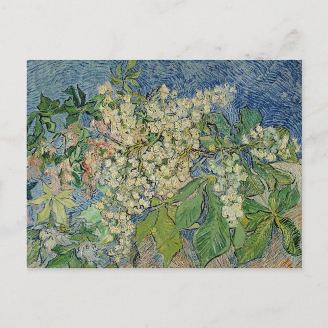 Postal Vincent van Gogh | Ramas de castaño en flor (Anverso)