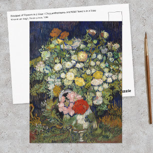 Postal Vincent van Gogh - Ramo de Flores en un Jarrón
