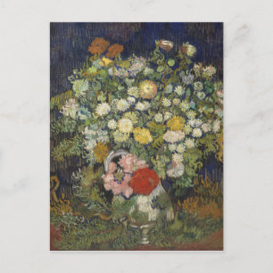 Postal Vincent Van Gogh  Ramo de flores en una bolsa
