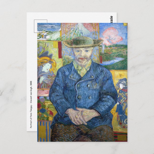 Postal Vincent van Gogh - Retrato de Pere Tanguy (Anverso / Reverso)
