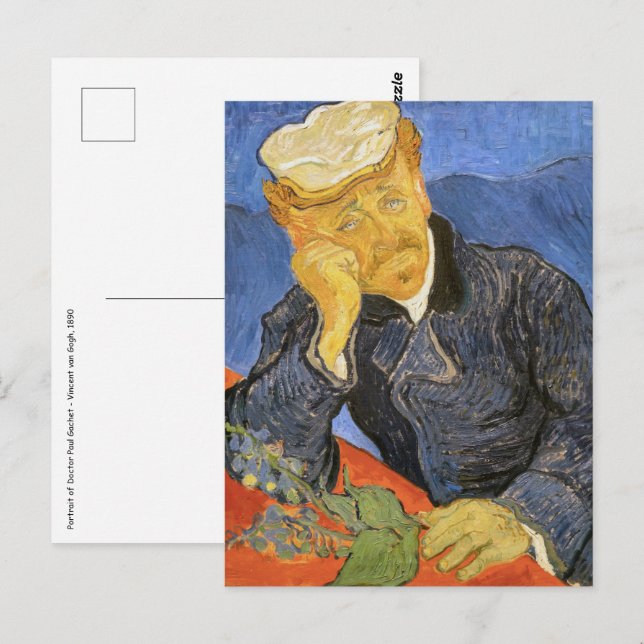 Postal Vincent Van Gogh - Retrato del doctor Paul Gachet (Anverso / Reverso)