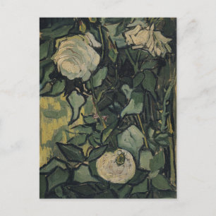 Postal Vincent van Gogh - Rosas y escarabajo