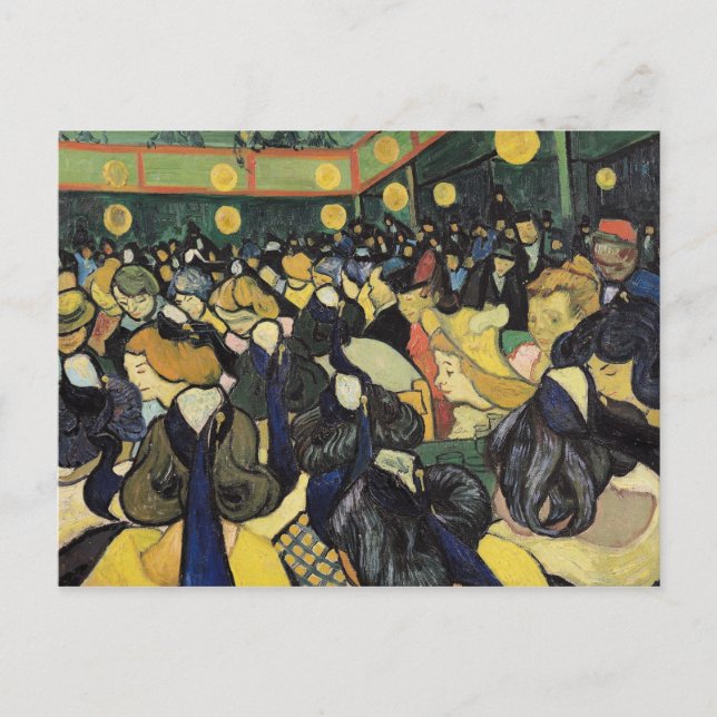 Postal Vincent van Gogh | Sala de baile en Arles, 1888 (Anverso)