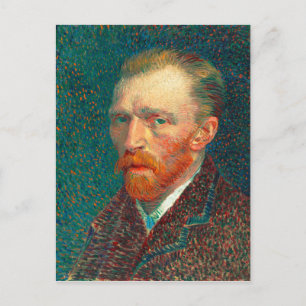 Postal Vincent Van Gogh se autorretrato con Bella Artes d