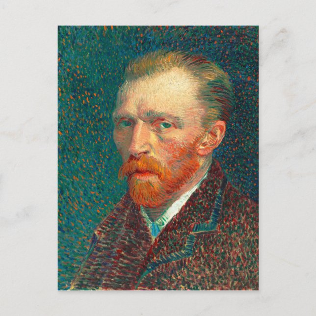 Postal Vincent Van Gogh se autorretrato con Bella Artes d (Anverso)