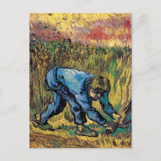 Postal Vincent Van Gogh - Segador con hoz - Arte fino
