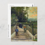 Postal Vincent van Gogh - Sendero inclinado en Montmartre<br><div class="desc">Sendero inclinado en Montmartre - Vincent van Gogh,  1886</div>