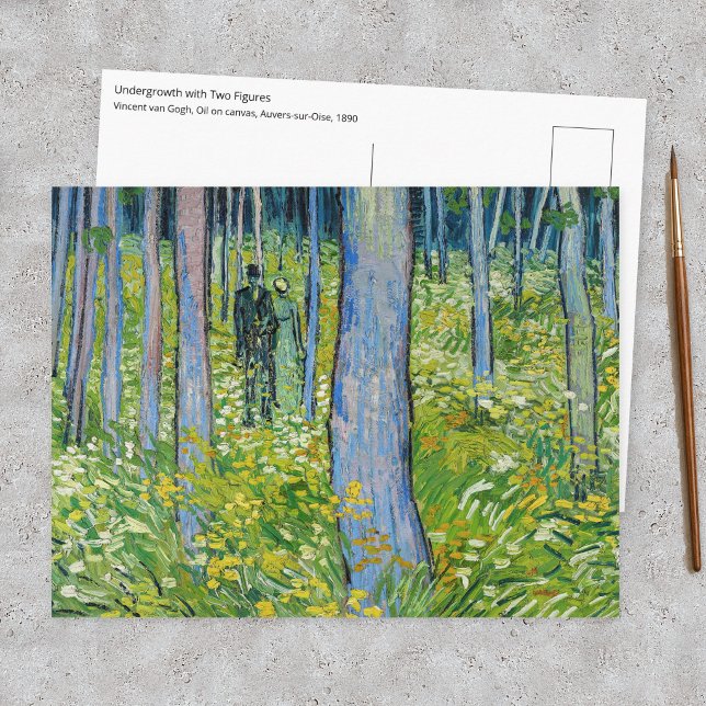 Postal Vincent van Gogh - Sotobosque con dos figuras (Subido por el creador)