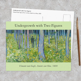 Postal Vincent van Gogh - Sotobosque con dos figuras