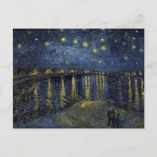Postal Vincent van Gogh Starry Night sobre el Ródano