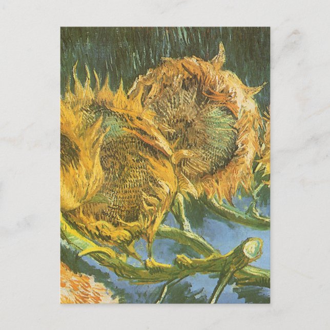 Postal Vincent van Gogh - Still Life: Cuatro girasoles co (Anverso)