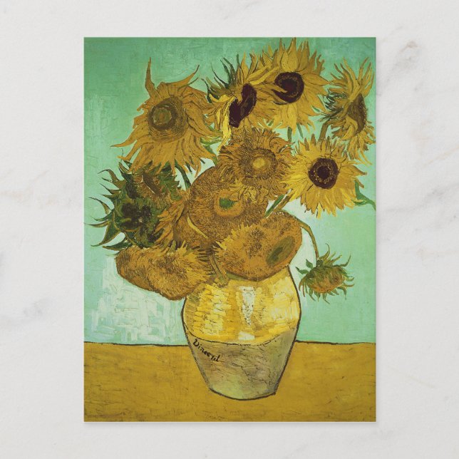 Postal Vincent van Gogh - Sunflowers (Anverso)