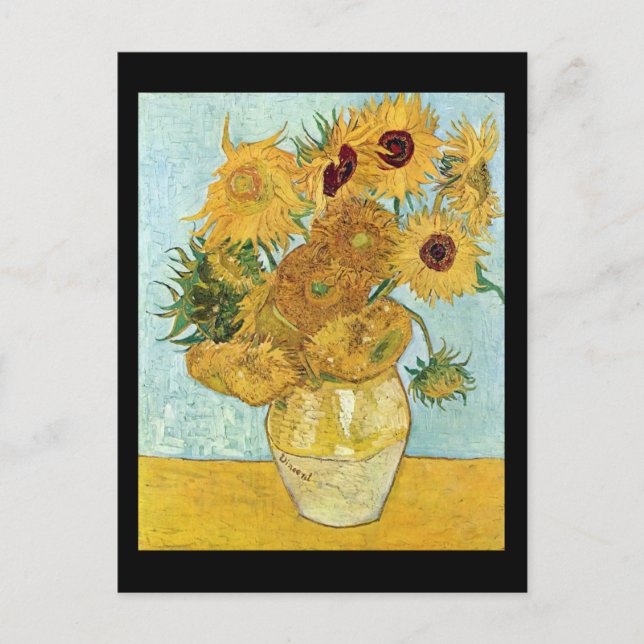 Postal Vincent Van Gogh Sunflowers (Anverso)