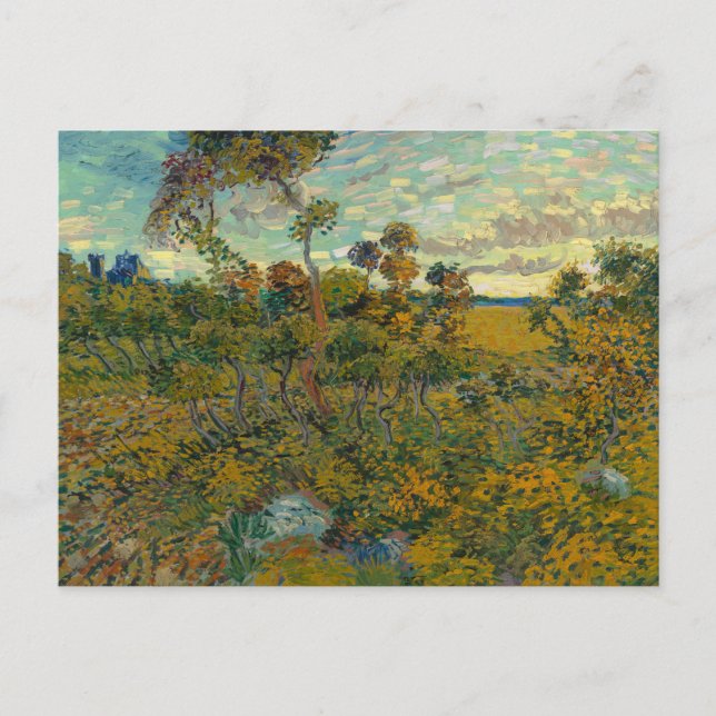 Postal Vincent Van Gogh, Sunset En Montmajour (Anverso)