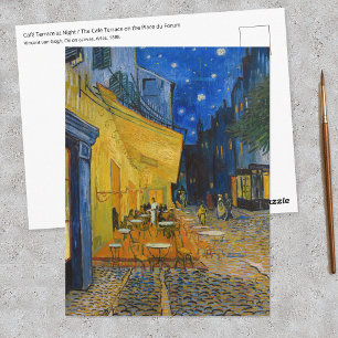 Postal Vincent van Gogh - Terraza del Café por la Noche