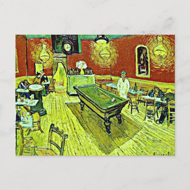 Postal Vincent van Gogh - The Night Cafe (Anverso)
