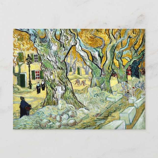 Postal Vincent van Gogh The Road Mender (Anverso)