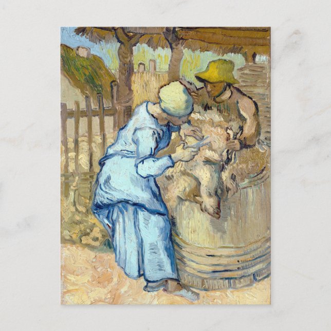 Postal Vincent van Gogh The Sheep-Shearer (Anverso)