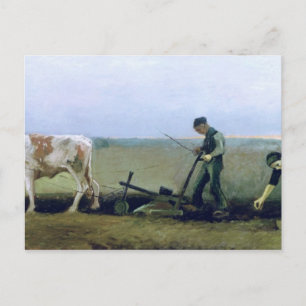 Postal Vincent van Gogh Trabajadores y plantaciones cam