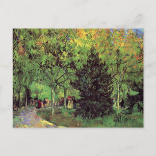 Postal Vincent Van Gogh - Un camino en el jardín público