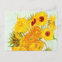 Vincent van Gogh Vase con 12 Sunflowers Art