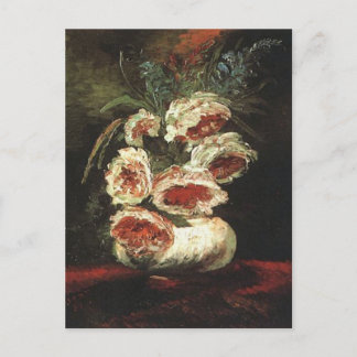 Postal Vincent van Gogh Vase con Peonies