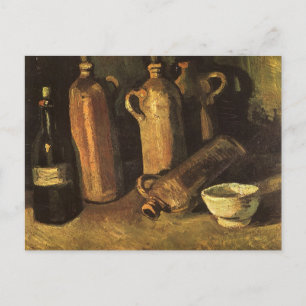 Postal Vincent van Gogh - Vida fija con 4 botellas de pie