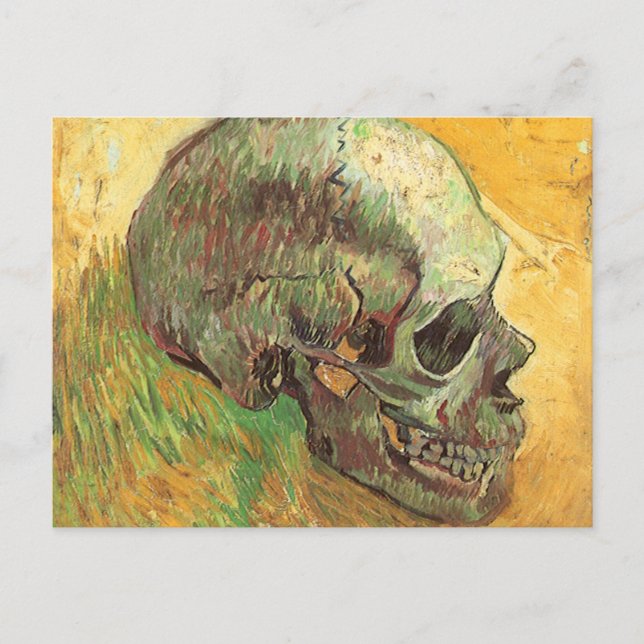 Postal Vincent van Gogh - Vida fija con cráneo (Anverso)