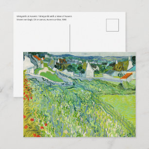 Postal Vincent van Gogh - Viñedos en Auvers