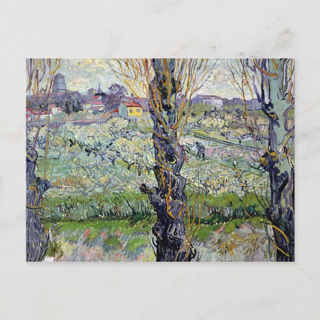 Postal Vincent van Gogh | Vista de Arles, 1889 (Anverso)