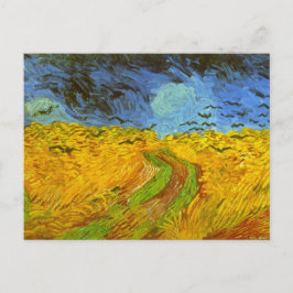 Postal Vincent van Gogh Wheat Field with Crows