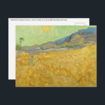 Postal Vincent van Gogh - Wheatfield con un pañal<br><div class="desc">Wheatfield con Reaper at Sunrise - Vincent van Gogh,  Oil on Canvas,  1889,  Saint-Remy-de-Provence</div>
