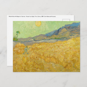Postal Vincent van Gogh - Wheatfield con un pañal