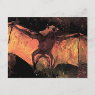 Postal Vincent Van Gogh - Zorro Volador - Arte de Hallowe