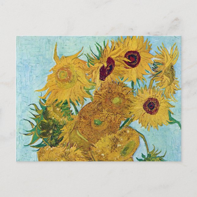 Postal Vincent Willem van Gogh , "Sunflowers" (Anverso)