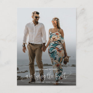 Postal Vinculación De La Boda De Knot Guardar La Foto De