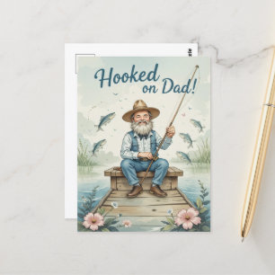 Postal Vinculado al Día de los Padres Pescadores de Papá 