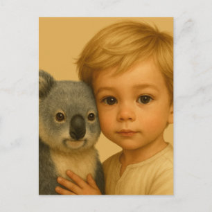 Postal Vínculo de lo salvaje e inocente (Koala)