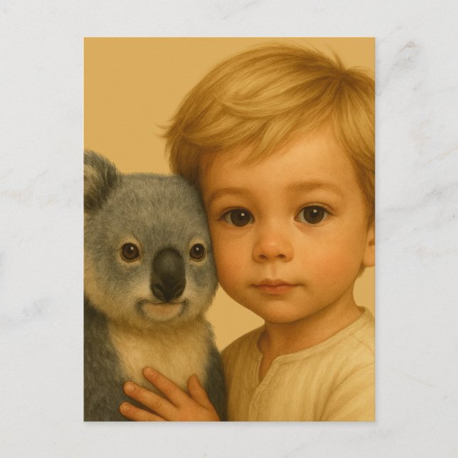 Postal Vínculo de lo salvaje e inocente (Koala) (Anverso)