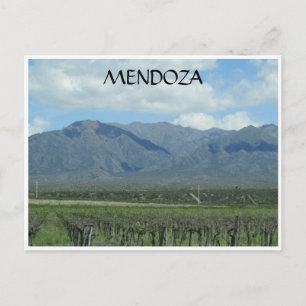 Postal viñedo de mendoza andes