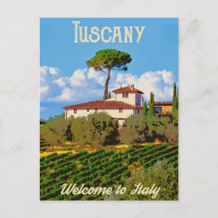 Postal Viñedo de Toscana